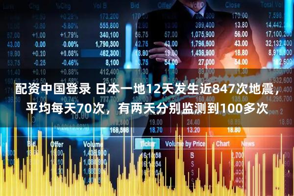 配资中国登录 日本一地12天发生近847次地震，平均每天70次，有两天分别监测到100多次